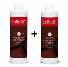 Universal Leather Fluid, 500 ml and Leather oil Kieffer Beeswax