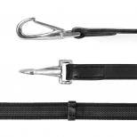 Non slip reins with carabiner hooks