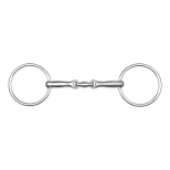 Pony snaffle bit, double jointed, solid