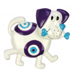 Bobblehead Magnet "Dog", purple-white