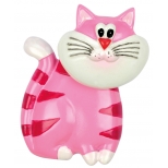 Bobblehead Magnet "Cat", pink