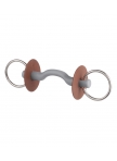 Beris Snaffle Tongue Port Bar Bit, ring 7,5 cm