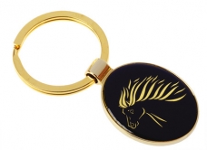 Designer Keyring "Islander", black gold