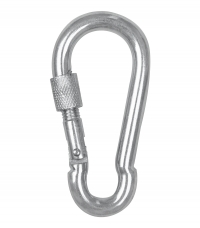 Safety carabiner with screw fastening