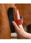 HardWood horse grooming brush, synthetic bristles