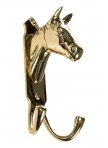 Horse head with two hooks, brass