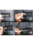 Rubber safety bands for rug carabiner, 6 units