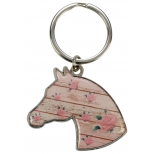 Keyring Horse Head with Roses