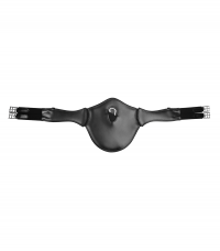 Leather Girth, with elastic and stud guard