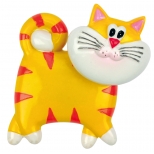 Bobblehead Magnet "Cat", yellow