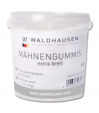 Mane plaiting bands, extra wide, in tub