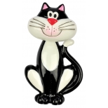 Bobblehead Magnet "Cat", black