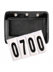 Competition numbers patent leather, rectangular