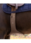 Leather saddle girth with belly band