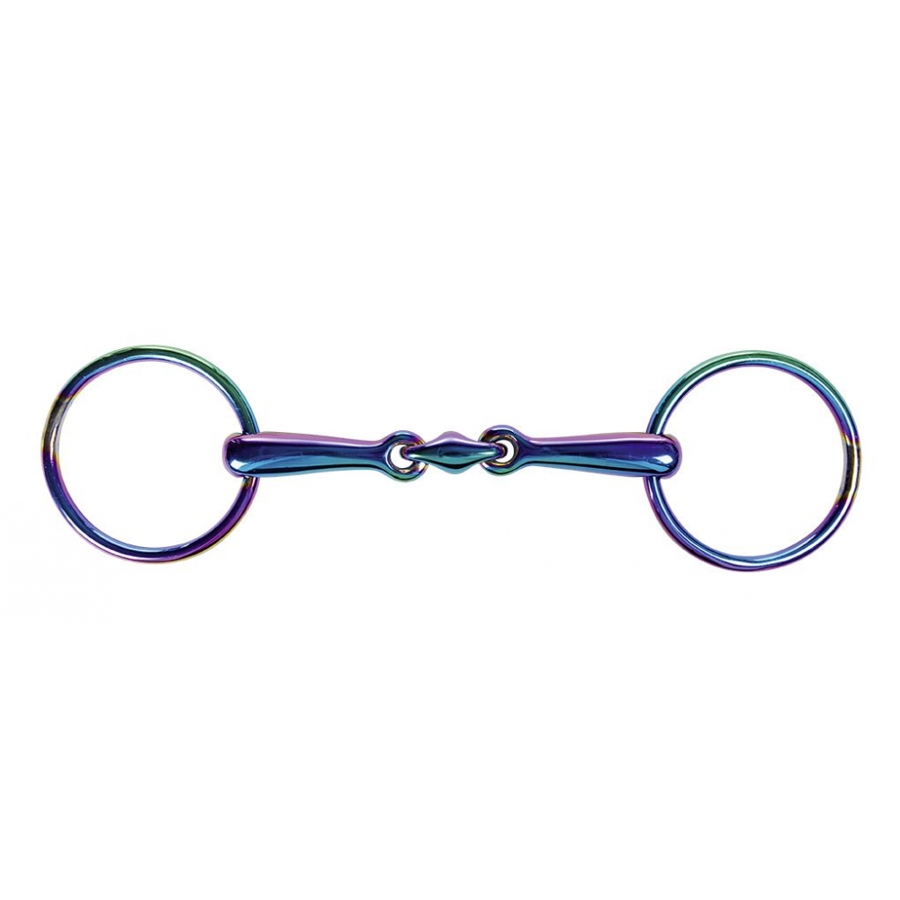 Loose ring snaffle + lozenge 18mm Rainbow Loose ring snaffle + lozenge 18mm Rainbow