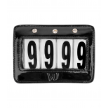 Competition numbers patent leather, rectangular