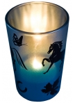 Metallic Tealight Candle Holders "Horses"