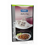 DR. CLAUDER'S wet cat food with veal and turkey in jelly, 100 g