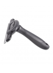 Shedding comb with plastic grip, L