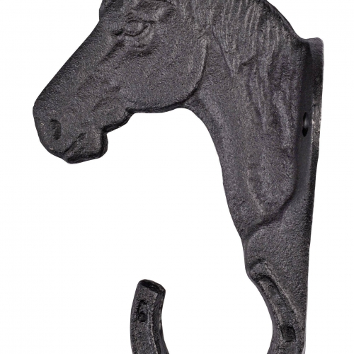 Cast iron horsehead bridle hook