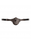 Leather Girth, with elastic and stud guard