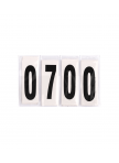 Competition numbers patent leather, rectangular